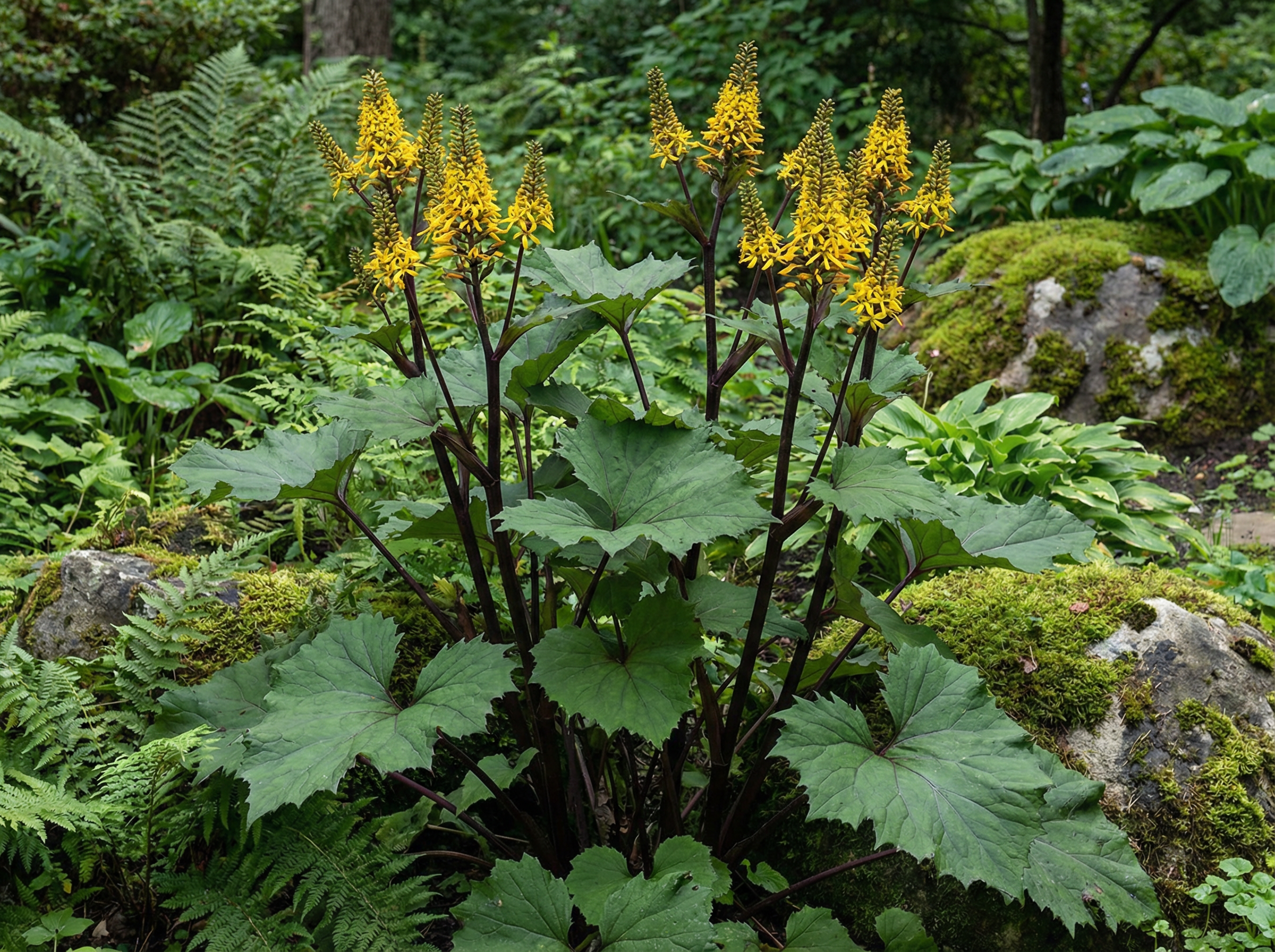 Фото Бузульник узкоголовчатый The Rocket (Ligularia stenocephala 'The Rocket')