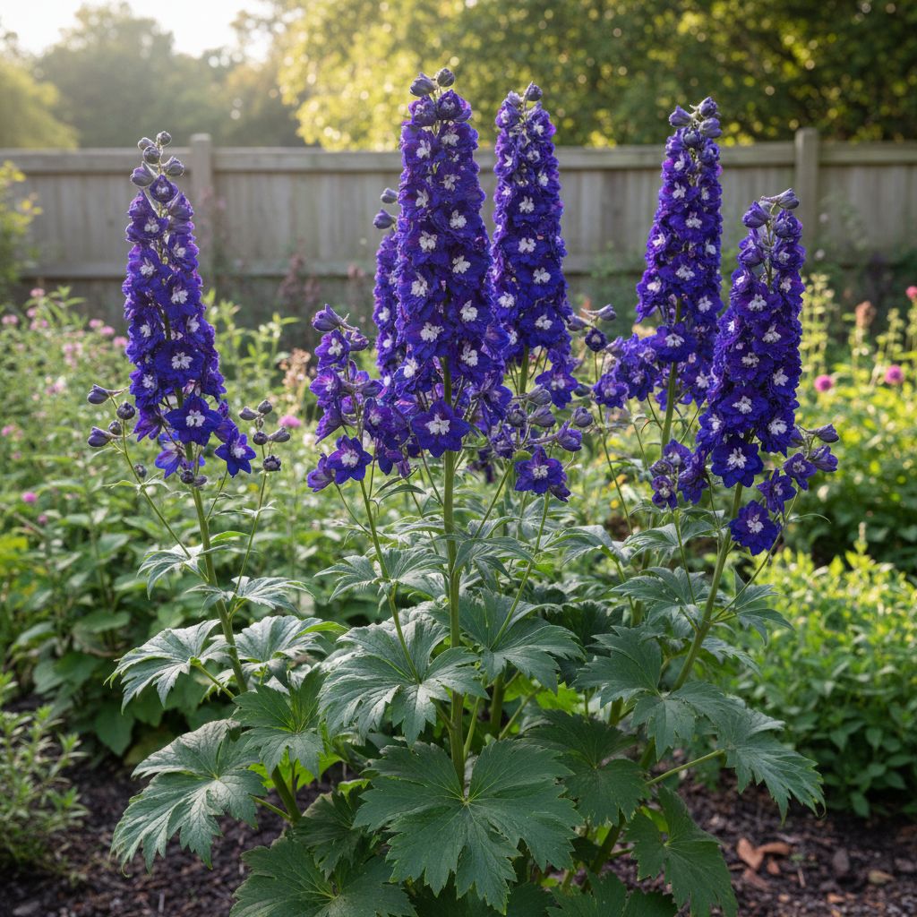 Фото Дельфиниум M.F. Dark Blue and White Bee (Delphinium M.F. Dark Blue and White Bee)