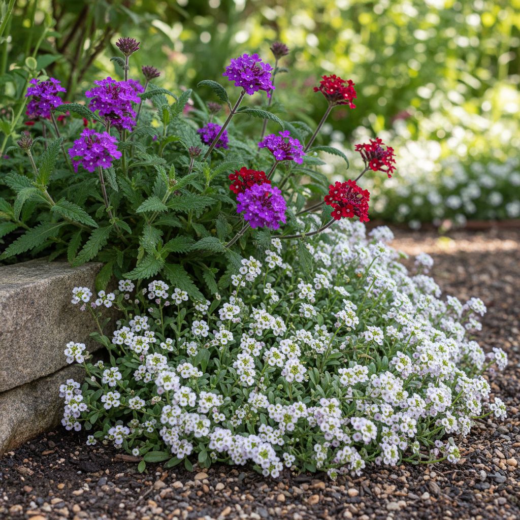 Фото Микс Алиссум + Вербена (Lobularia maritima + Verbena hybrida)