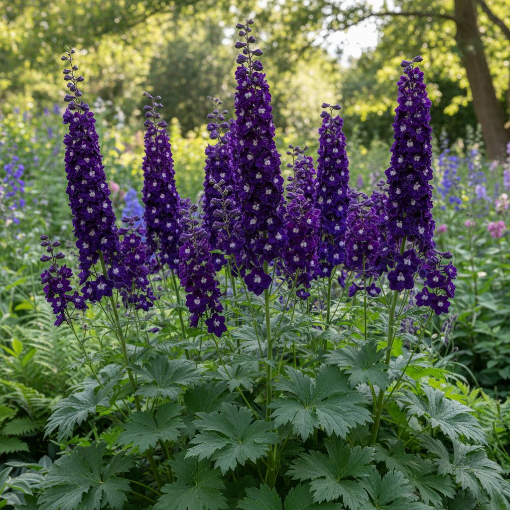 Фото Дельфиниум Pacific Black Night (Delphinium elatum Pacific Black Knight)