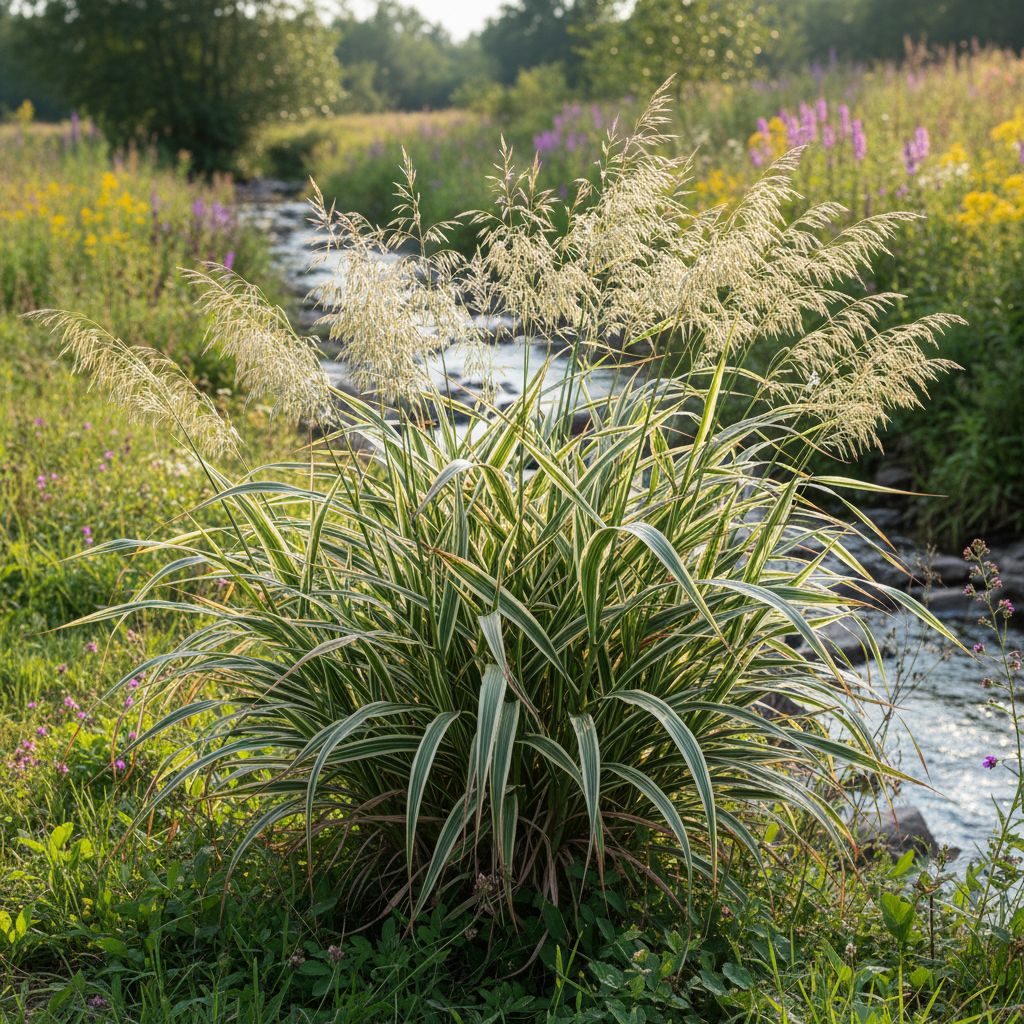 Фото Канареечник красный Arctic Sun (Phalaris arundinacea 'Arctic Sun')