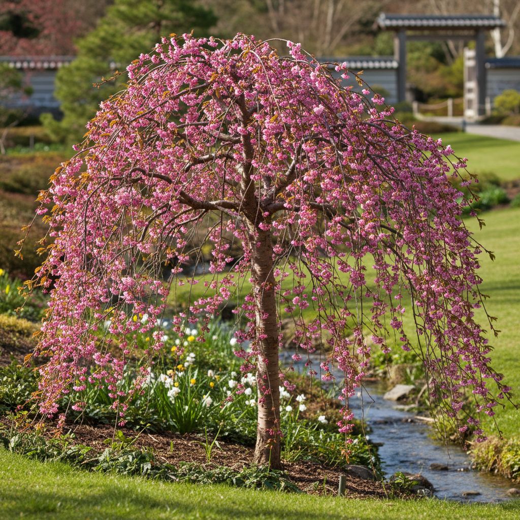 Фото Вишня косматая Pendula Rubra (Prunus subhirtella Pendula Rubra)