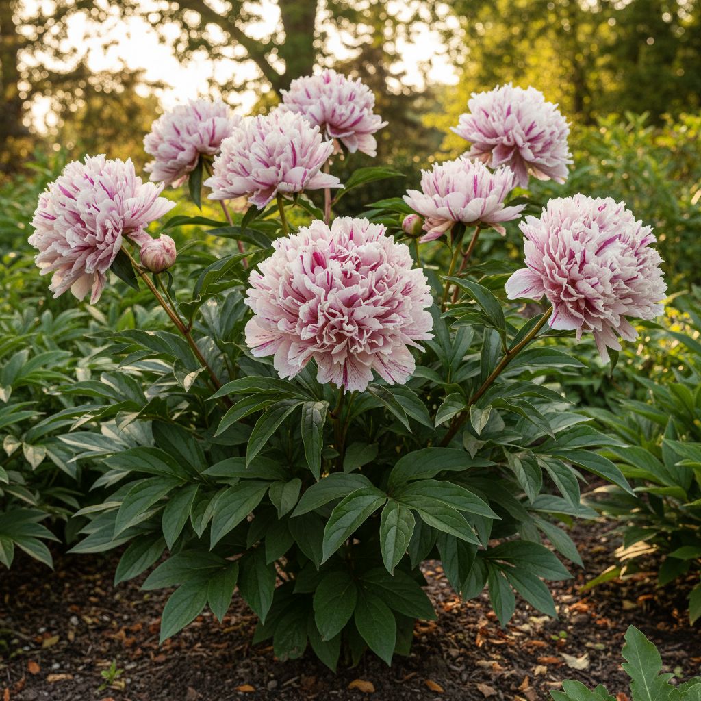 Фото Пион молочноцветковый Candy Stripe (Paeonia lactiflora 'Candy Stripe')