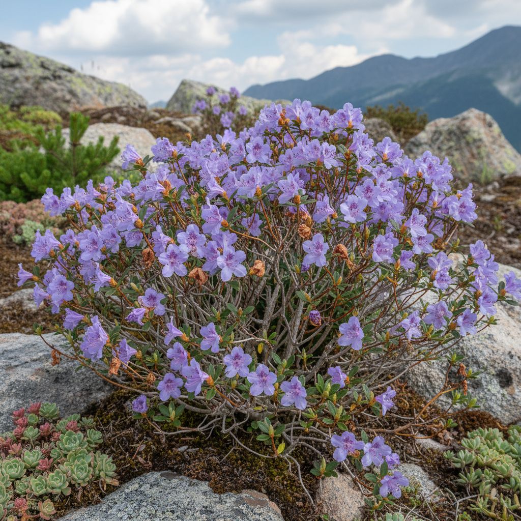 Фото Рододендрон плотный Arctic Blue (Rhododendron impeditum Arctic Blue)