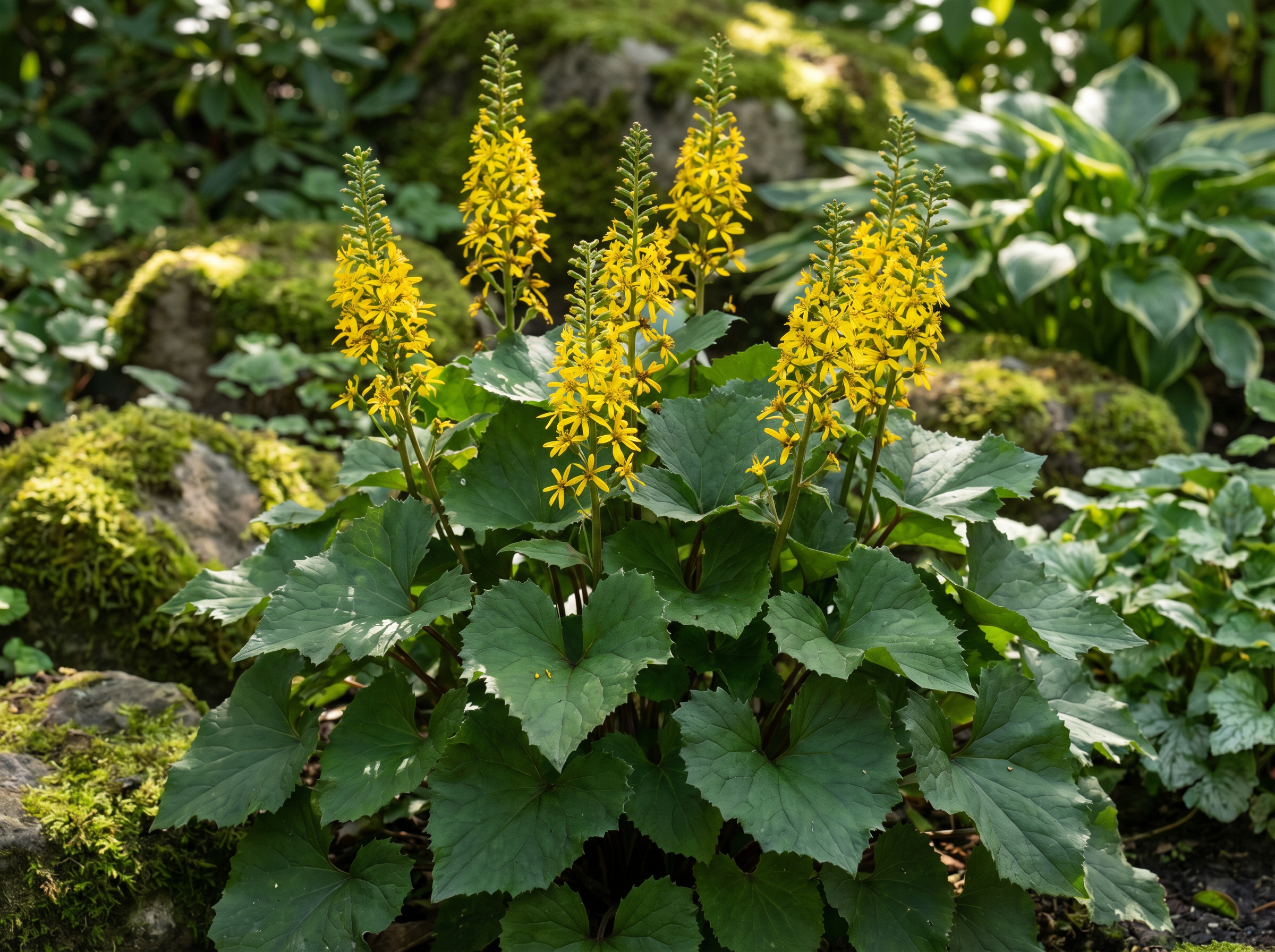 Фото Бузульник узкоголовчатый Little Rocket (Ligularia stenocephala 'Little Rocket')