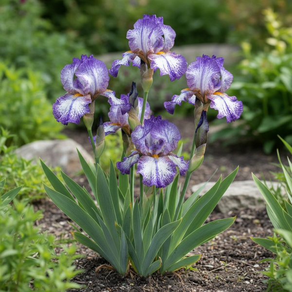 Фото Ирис германский Stitch Witch (Iris germanica 'Stitch Witch')