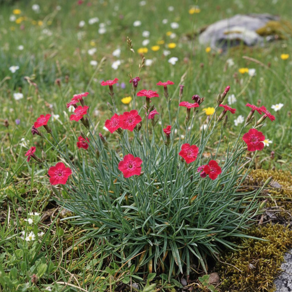 Фото Гвоздика травянка Brilliant Red (Dianthus deltoides Brilliant)