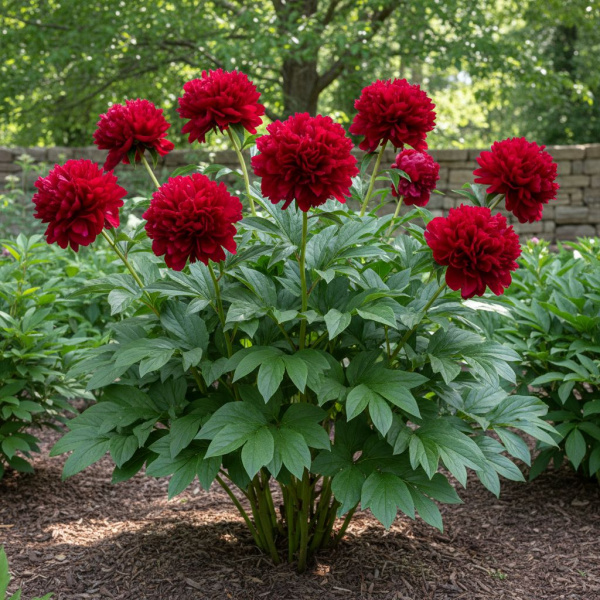 Фото Пион молочноцветковый Command Performance (Paeonia lactiflora 'Command Performance')
