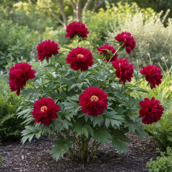 Фото Пион молочноцветковый Lady in Red (Paeonia lactiflora 'Lady in Red')