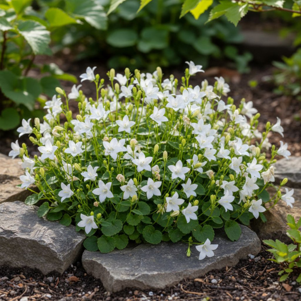 Фото Колокольчик карпатский Pearl White (Campanula carpatica 'Pearl White')