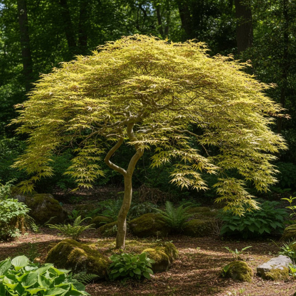 Фото Клен пальматум Summergold (Acer palmatum Summergold)
