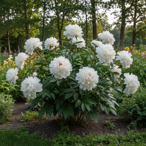 Фото Пион молочноцветковый White Double (Paeonia lactiflora 'White Double')