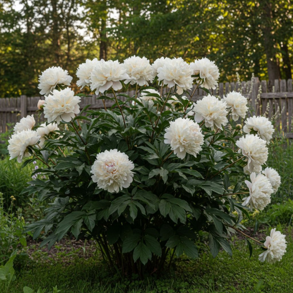 Фото Пион молочноцветковый Marie Lemoine (Paeonia lactiflora 'Marie Lemoine')