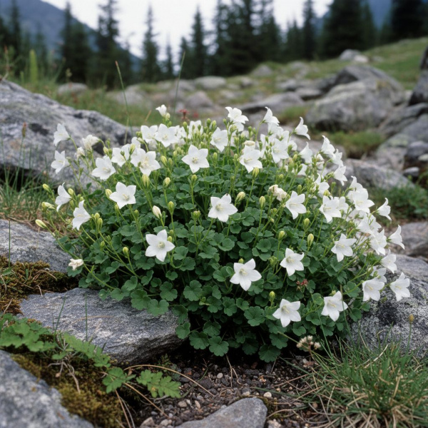 Фото Колокольчик карпатский Uniform White (Campanula carpatica Uniform White)