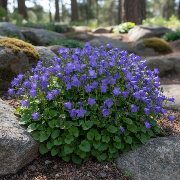 Фото Колокольчик карпатский Dark Blue Clips (Campanula carpatica 'Dark Blue Clips')