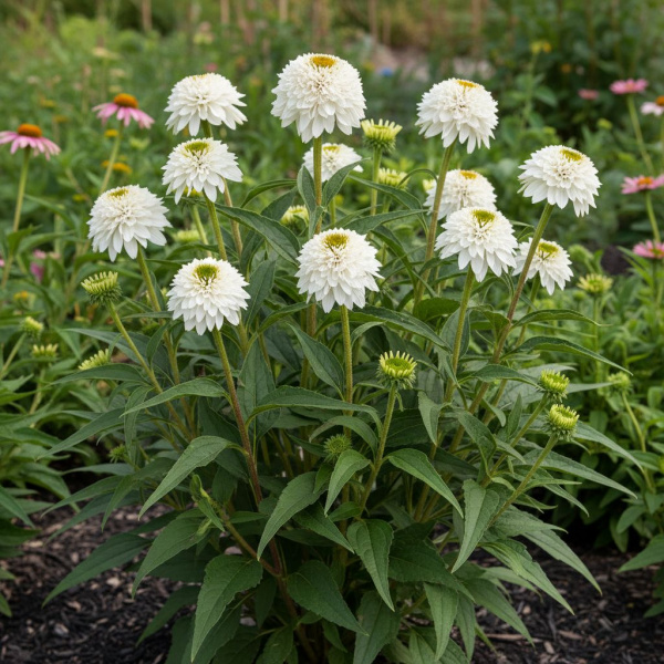 Фото Эхинацея White Double Delight (Echinacea purpurea White Double Delight)