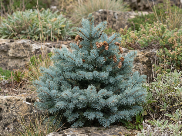 Фото Ель колючая Glauca Compacta (Picea pungens Glauca Compacta)