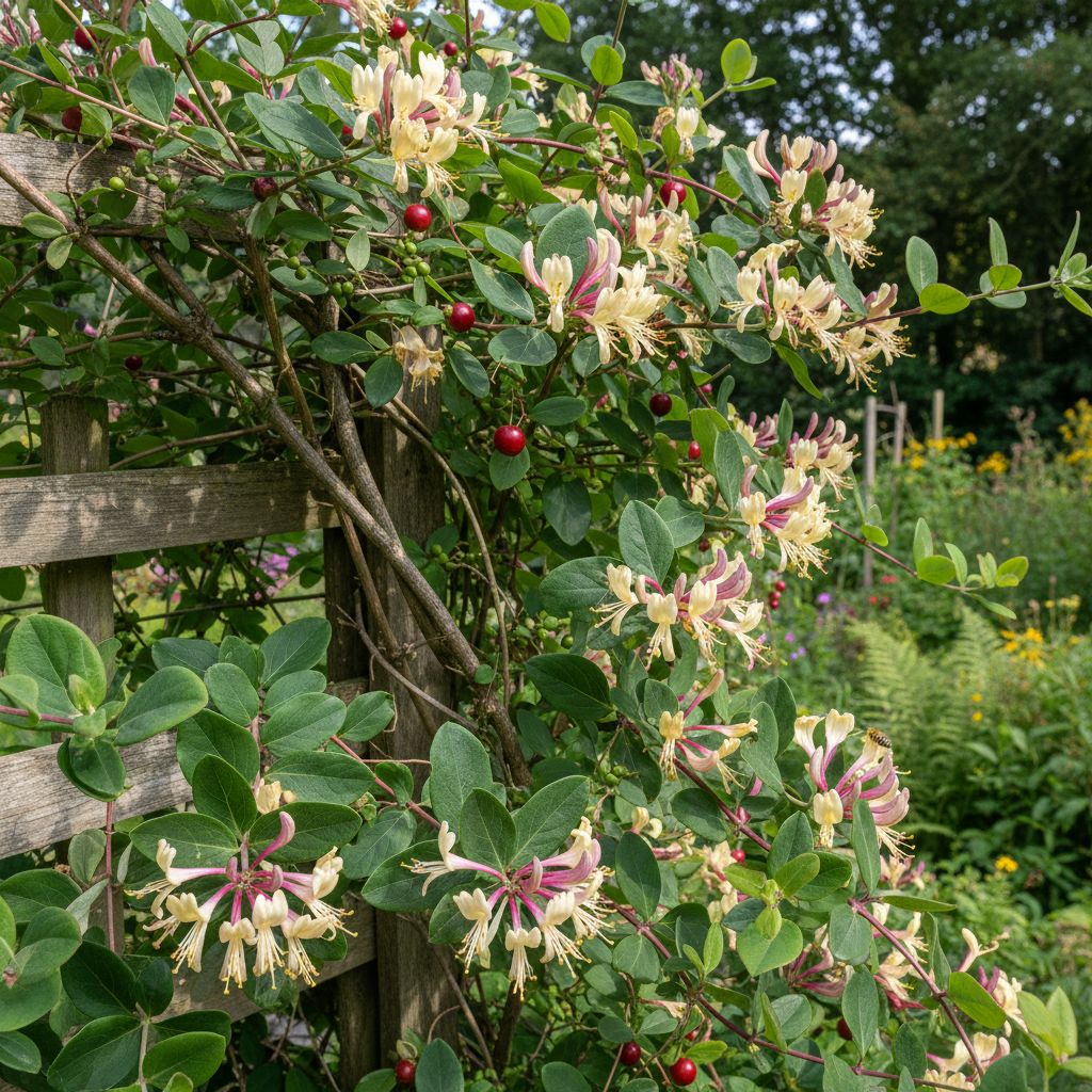 Фото Жимолость вьющаяся Chojnow Fragrant Cloud (Lonicera periclymenum Chojnów Fragrant Cloud)
