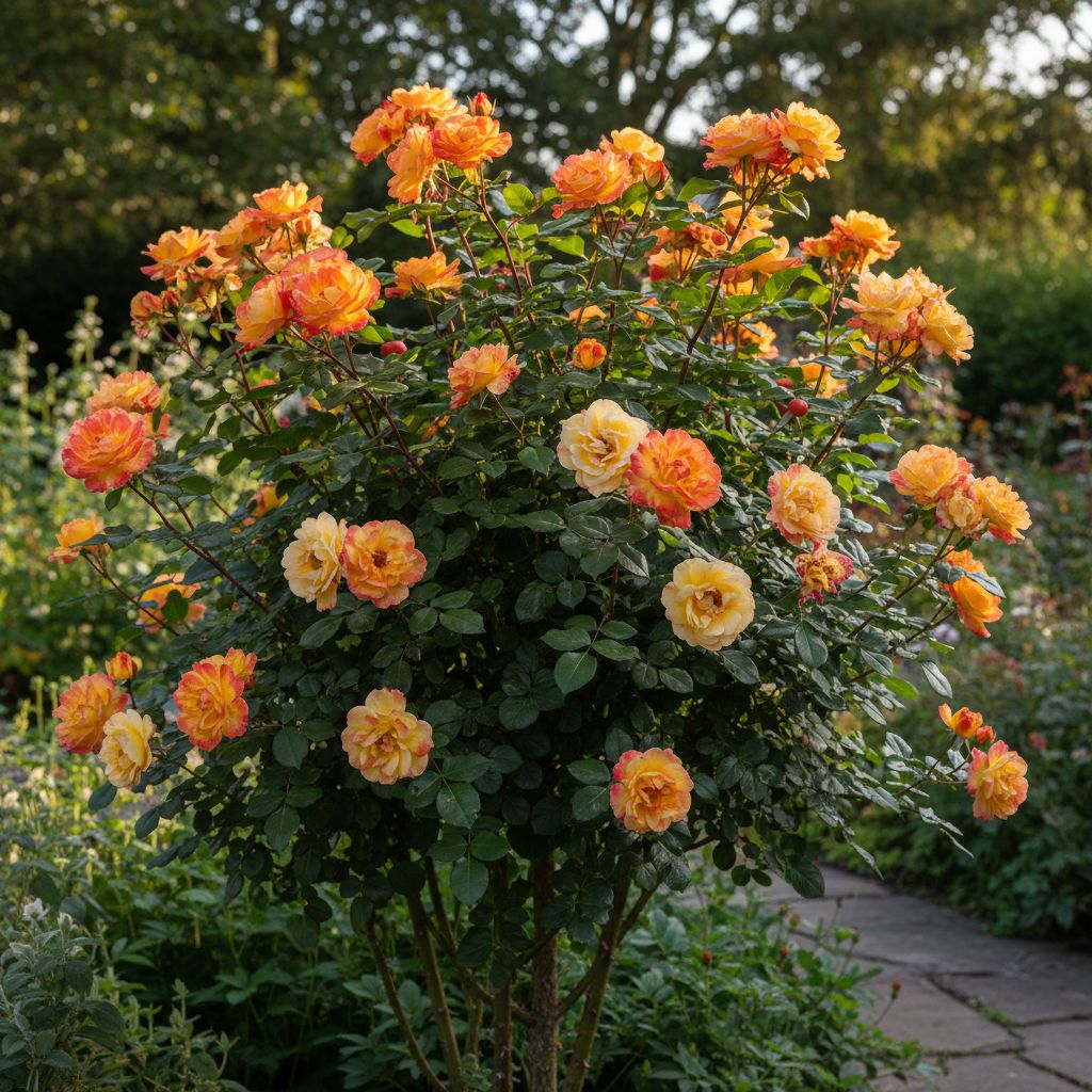 Фото Роза Orange & Lemons (Флорибунда) (Rosa Orange & Lemons Floribunda)