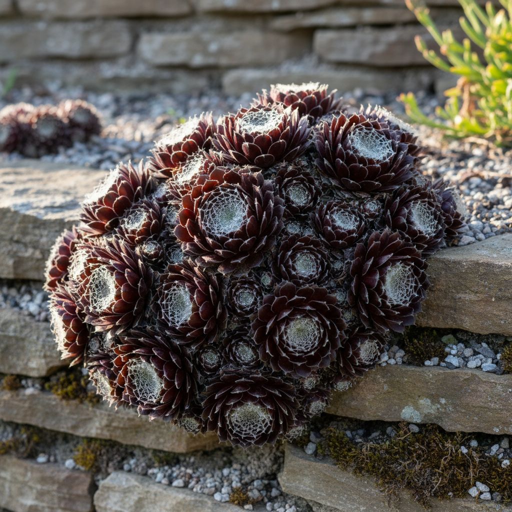 Фото Молодило паутинное Noir (Sempervivum arachnoideum 'Noir')