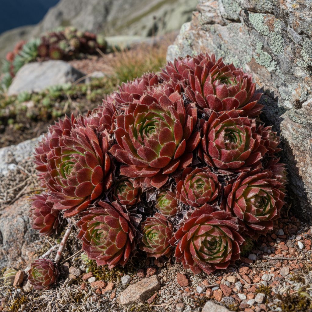Фото Молодило Cassiopea Red (Sempervivum Cassiopea Red)