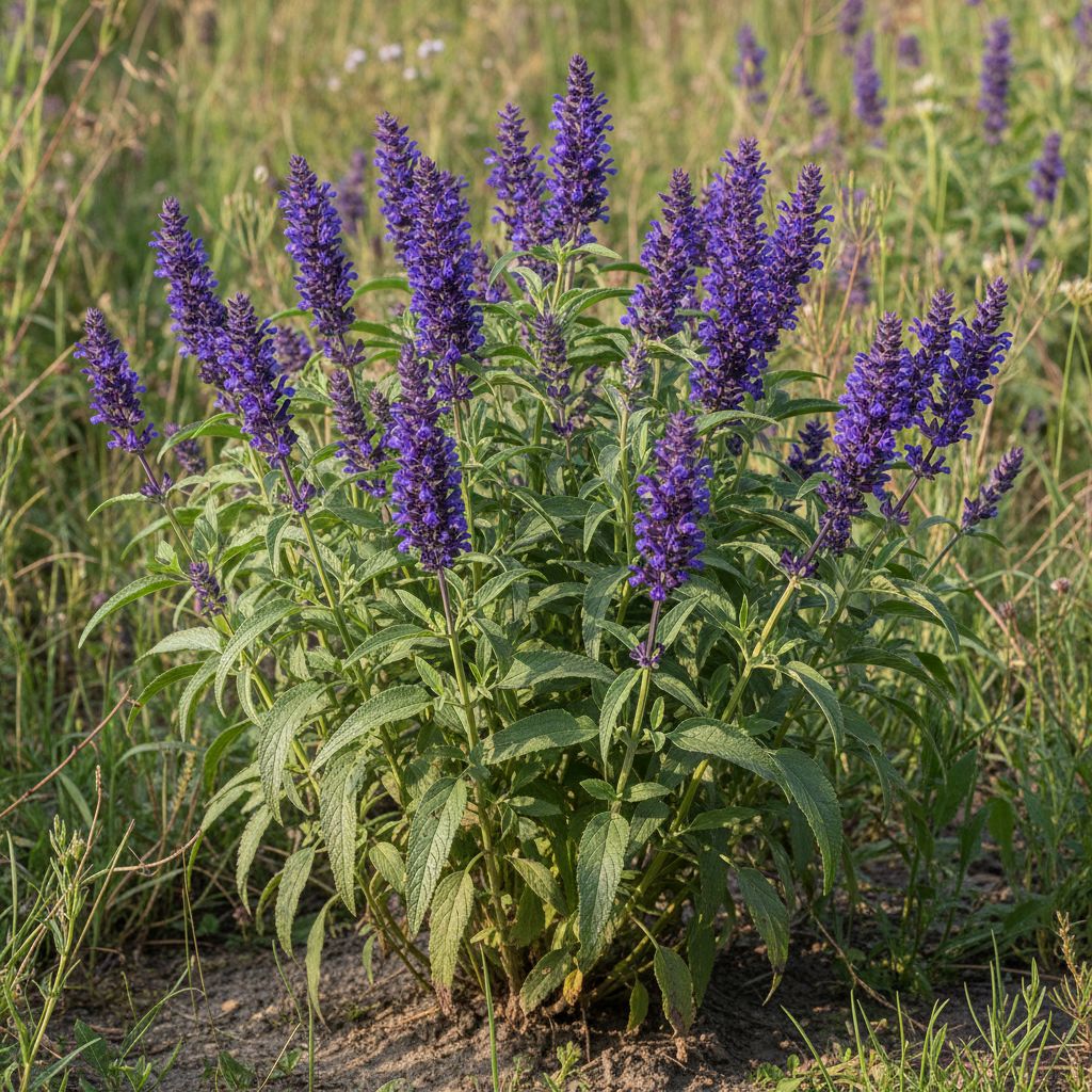 Фото Шалфей дубравный Blue Bouquetta (Salvia nemorosa Blue Bouquetta)