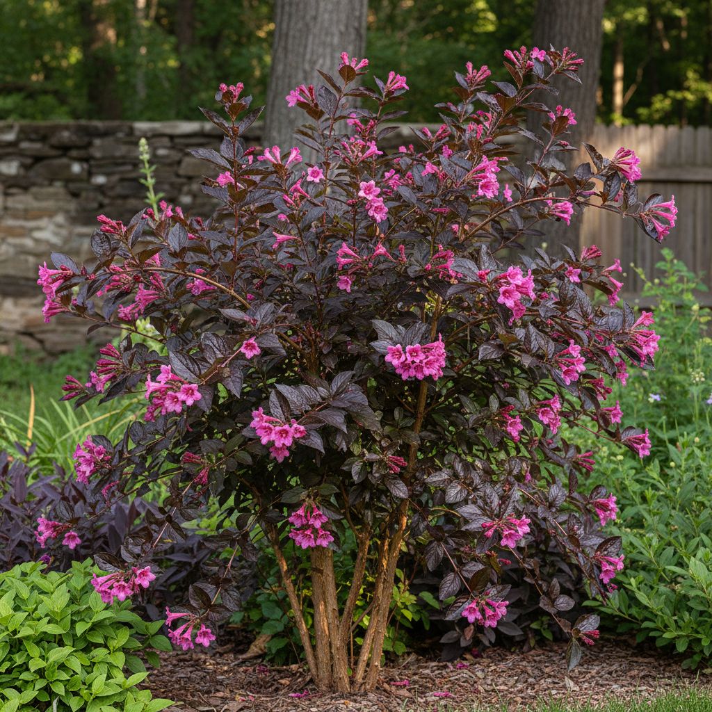 Фото Вейгела цветущая Midnight Wine (Weigela florida Midnight Wine)