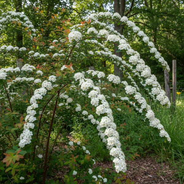 Фото Спирея сливолистная (Spiraea prunifolia)