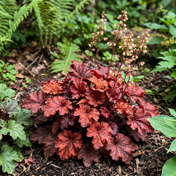 Фото Гейхера Melting Fire (Heuchera Melting Fire)