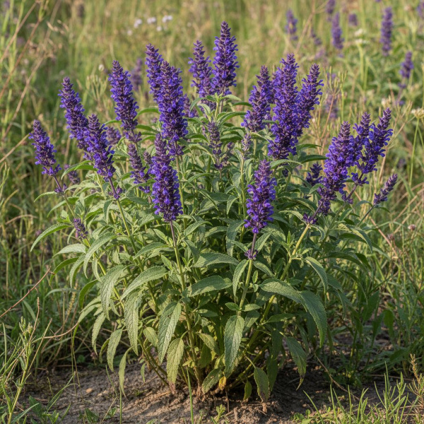 Фото Шалфей дубравный Blue Bouquetta (Salvia nemorosa Blue Bouquetta)