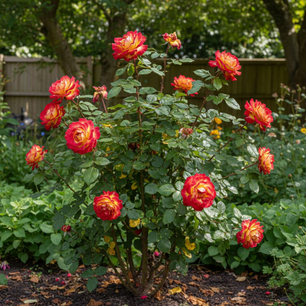 Фото Роза Piccadilly (Чайно-гибридная) (Rosa Piccadilly)