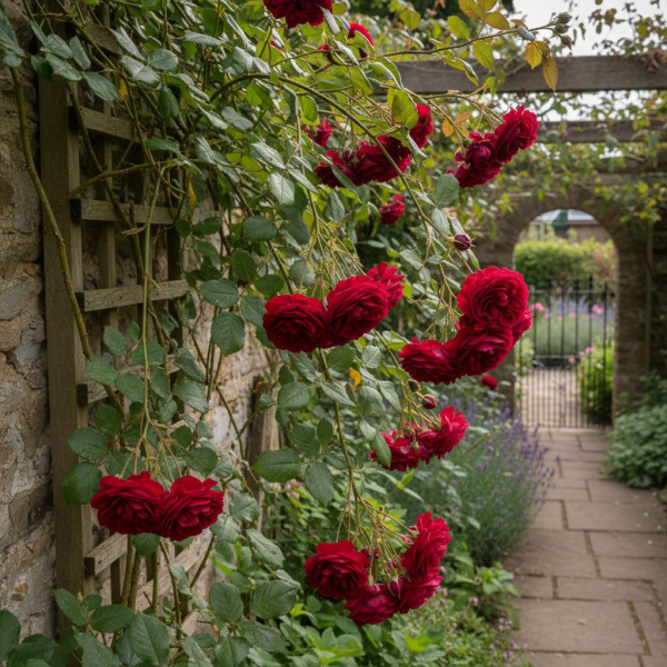 Фото Роза Tradescant (Английская) (Rosa 'Tradescant')