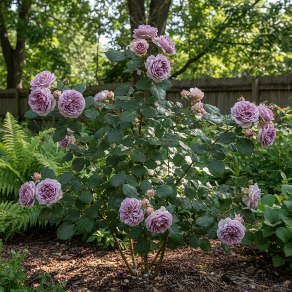 Фото Роза Lavender Pinocchio (Флорибунда) (Rosa Lavender Pinocchio)