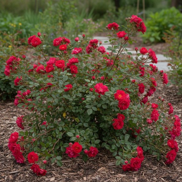 Фото Роза Red Drift (Почвопокровная) (Rosa Red Drift)
