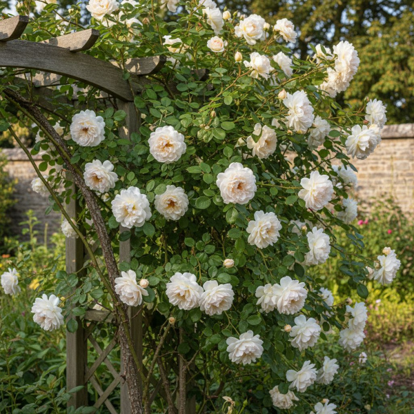 Фото Роза Madame Alfred Carriere (Плетистая) (Rosa 'Madame Alfred Carriere')