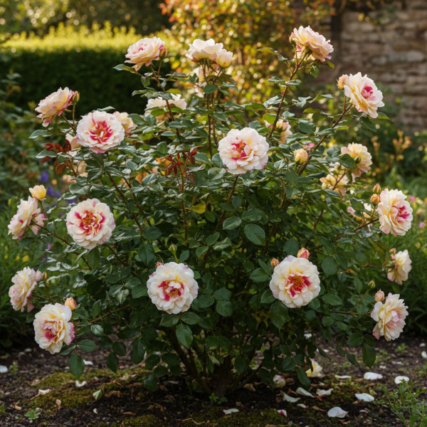 Фото Роза Glorious Babylon Eyes White (Бордюрная) (Rosa Glorious Babylon Eyes White)