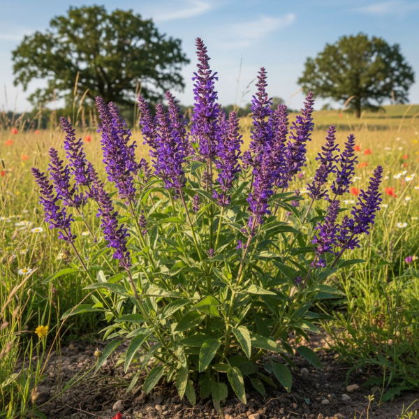 Фото Шалфей дубравный Schwellenburg (Salvia nemorosa Schwellenburg)