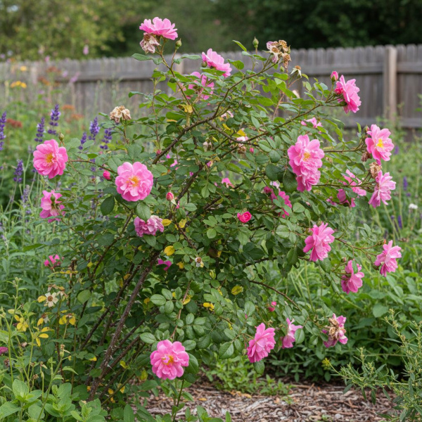 Фото Роза Pink Roadrunner (Гибрид розы rugosa/почвопокровная) (Rosa 'Pink Roadrunner')